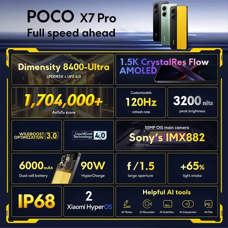 POCO X7 Pro Global Version pametni telefon - 3