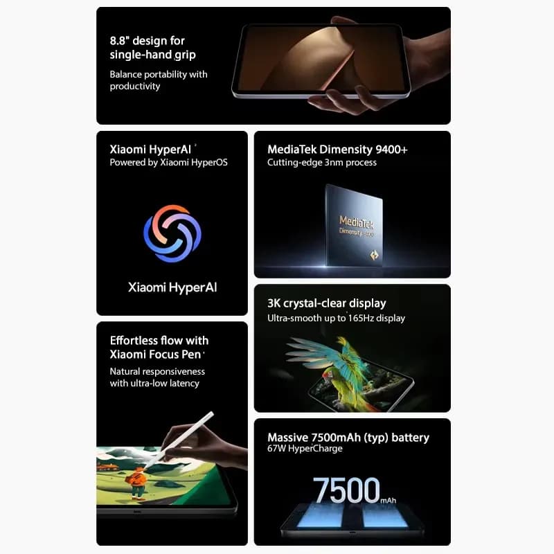Xiaomi Pad Mini MediaTek Dimensity 9400+ 8.8" 3K - 2