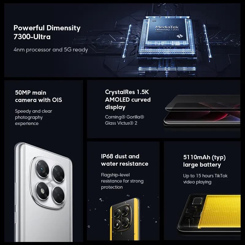 POCO X7 Global Version pametni telefon Dimensity 7300-Ultra - 3