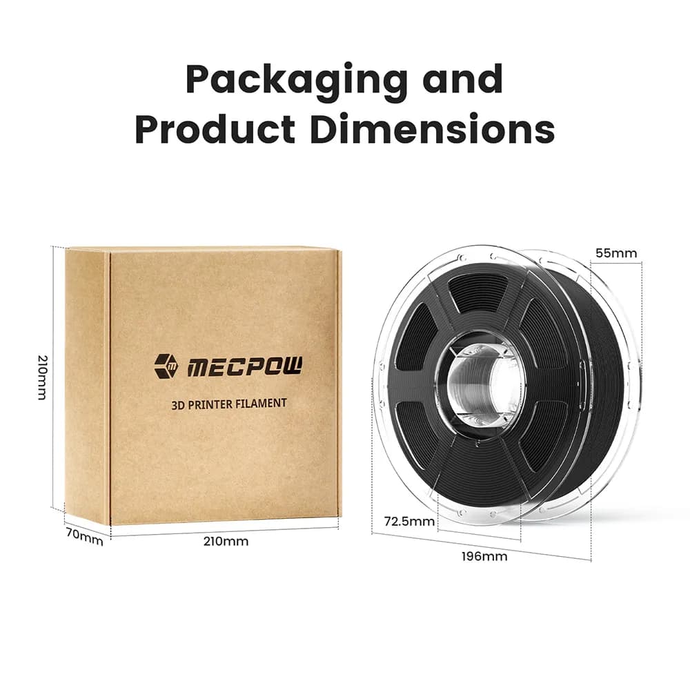 Mecpow PETG-CF Filament Black 4kg - 7