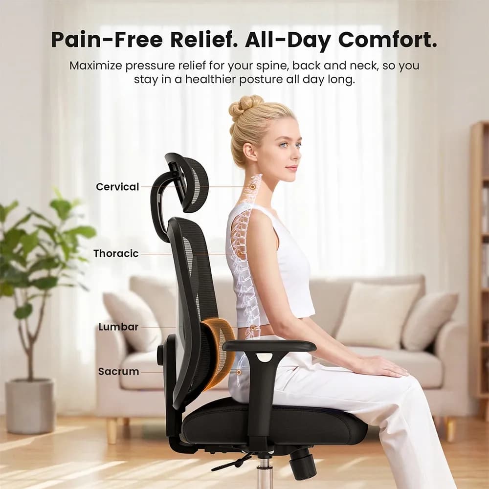 ACGAM CG-5345M ergonomski uredska stolica with 3D Armrest & Mesh Back - 8
