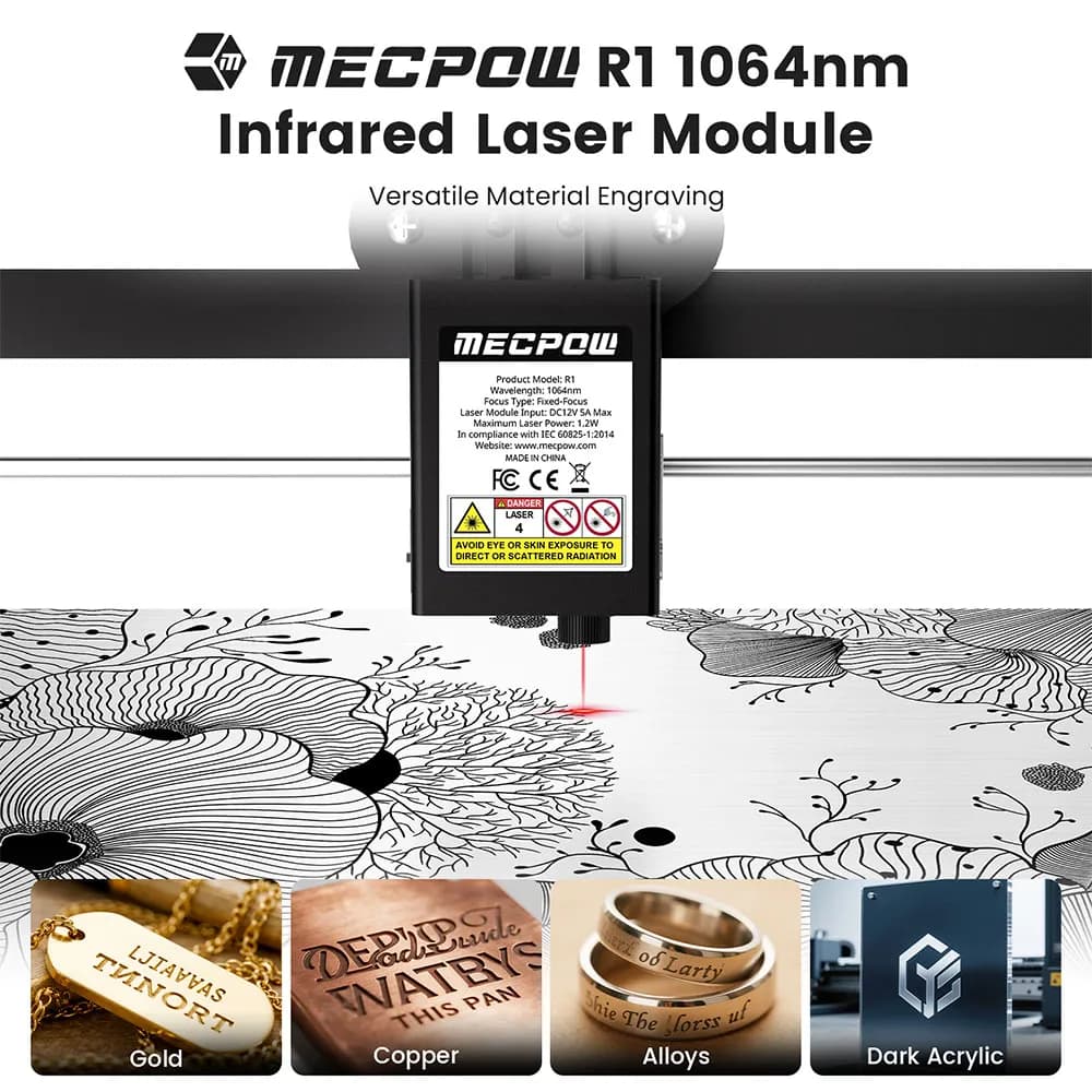 Mecpow R1 1064nm 1.2W Infrared Laser Module - 4