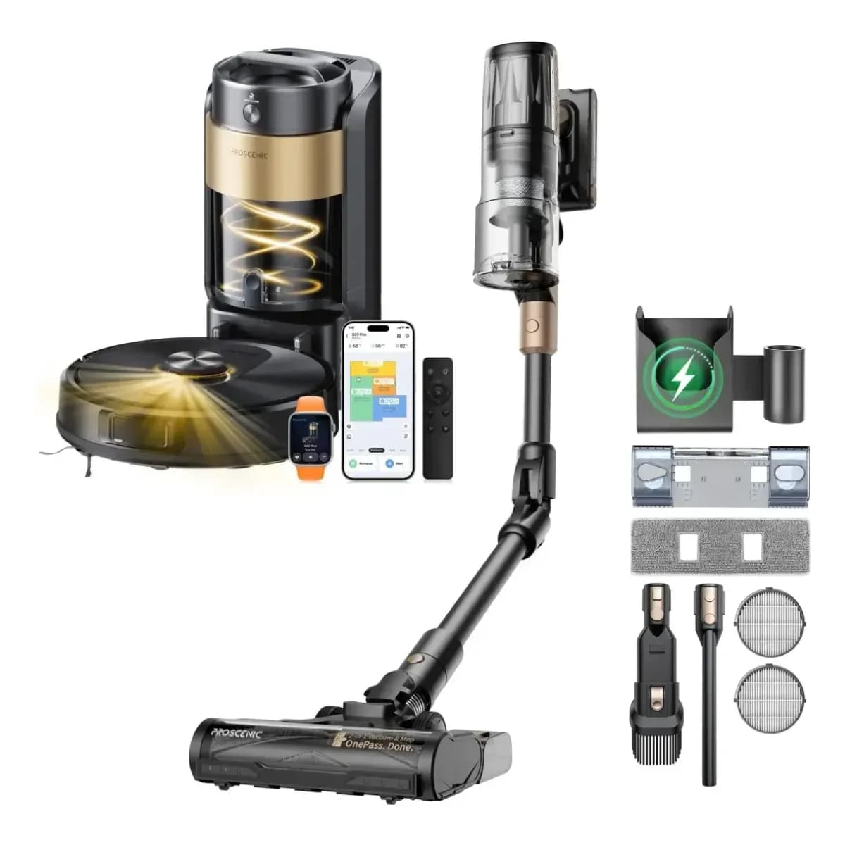 Proscenic P20 OnePass + Q20 Plus usisavač set - 1